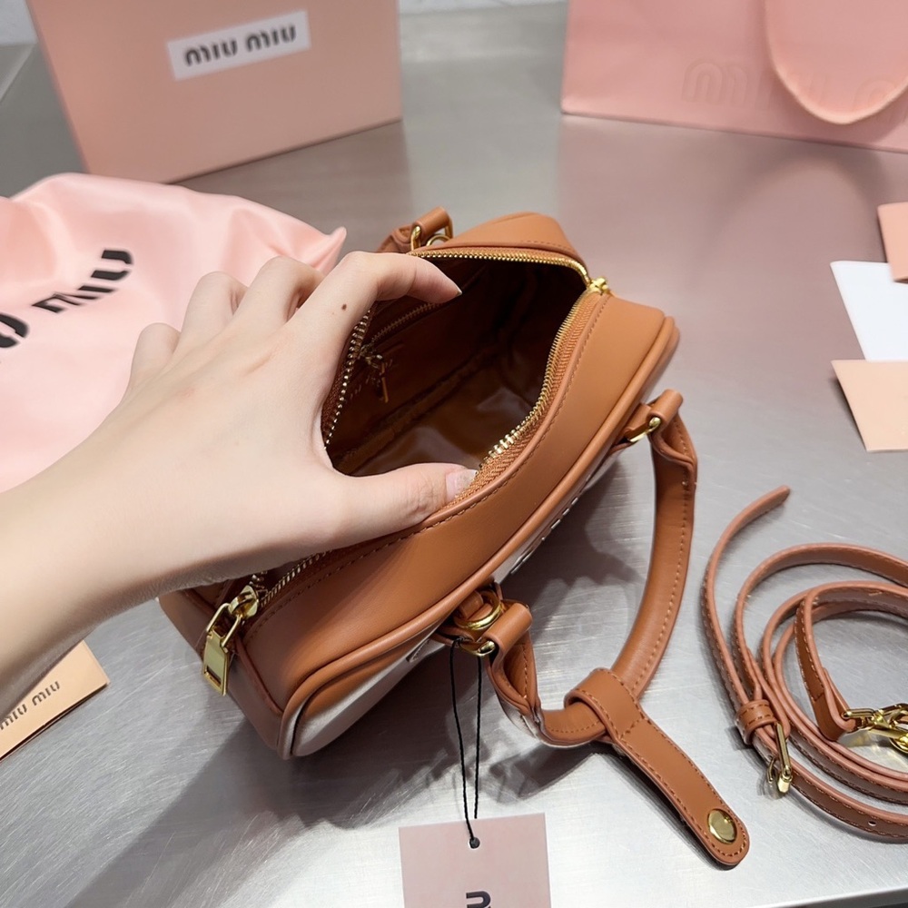 Miu Miu Cognac Brown Mini Top-Handle - Picture 7 of 8